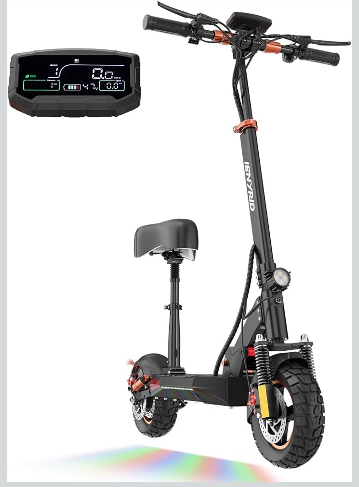 M4 Pro S+ Electric Scooter with Seat, 800W Motor,10" Pneumatic Tire, Max 21/30 Mile, Max 15/28Mph Speed, Large LCD Display & Foldable Commuter EScoote