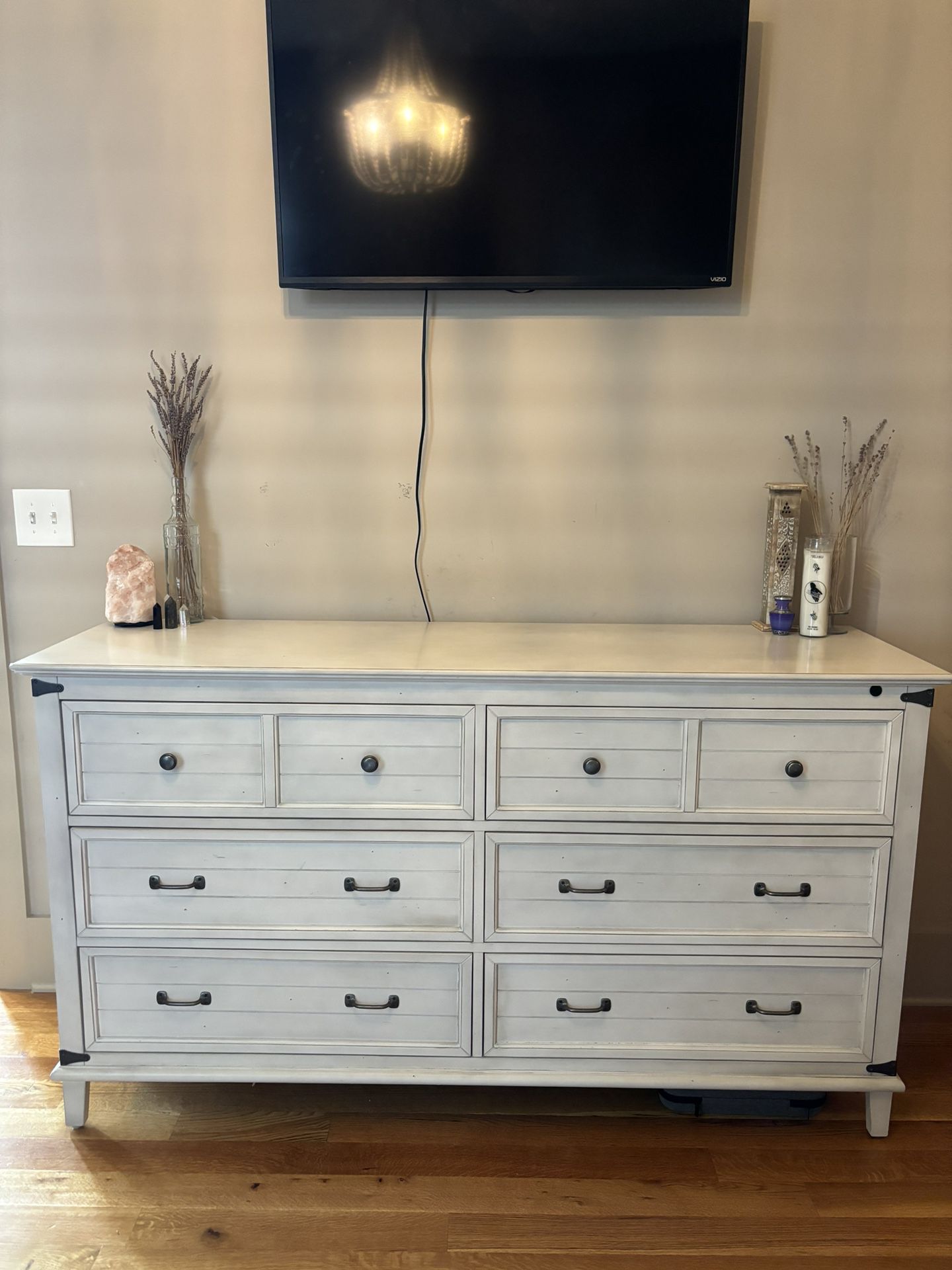 Pottery Barn Dresser; Rustic/OffWhite