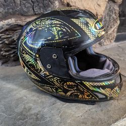 Rare HJC FS-15 Gold / Black Chinese Dragon Edition Motorcycle Helmet Adult SZ XL