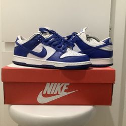 Mens 10.5 USED 2020 Nike Dunk Low Sp Kentucky White/varsity royal CU1726-100 *LOCATED IN AGOURA HILLS* *Bonus Nike Golf Pants*