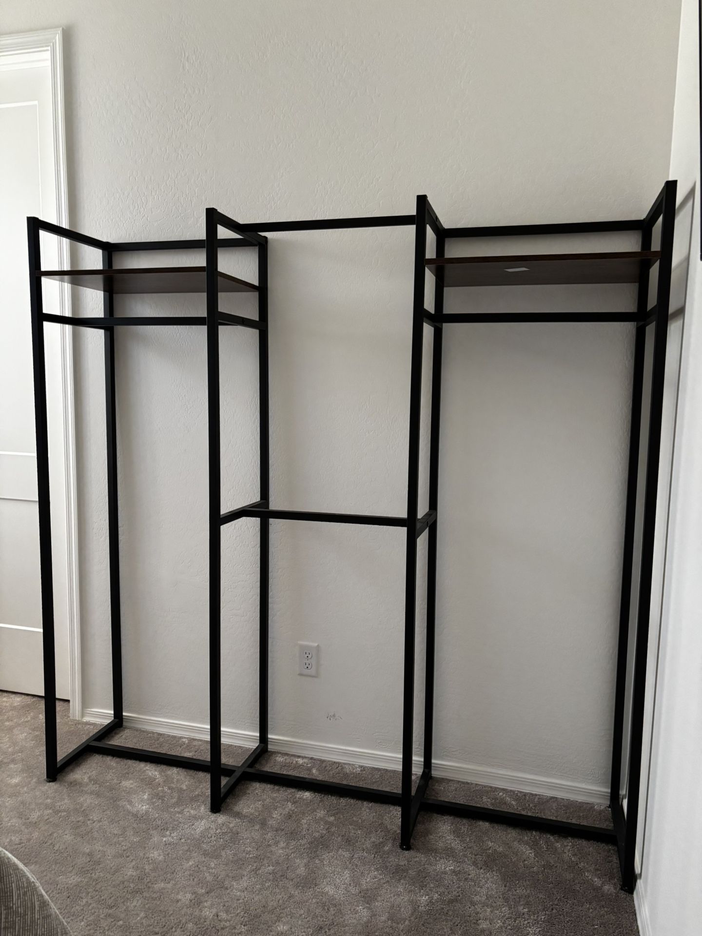 Clothing Rack Free Standing Closet Organizer with Shelves