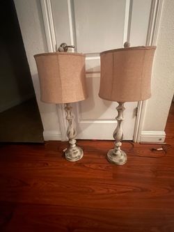 Tall distressed buffet lamps