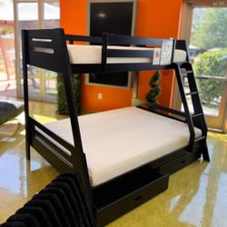 Bunk Bed Frame With Mattresses 