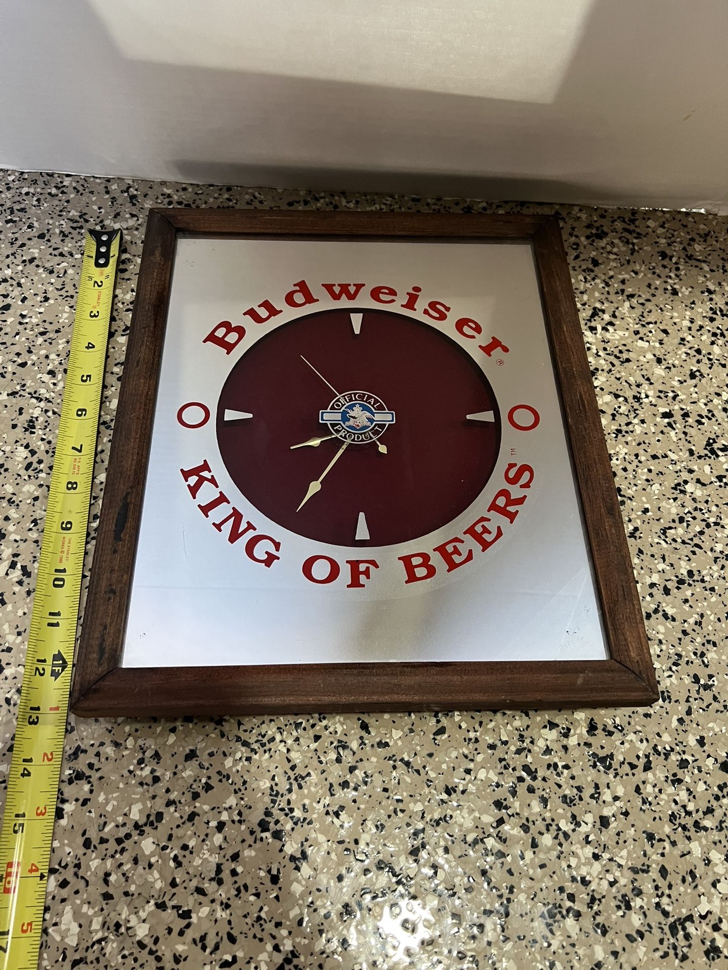 Budweiser Beer Mirror Clock