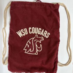 WSU cougars Drawstring Bag NWT