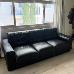 Black Leather Couch 