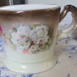 ANTIQUE ZEH SCHERZER & CO. OF BAVARIA SHAVING MUG MARSEILLE PATTERN PRICE REFLECTS IMPERFECTIONS