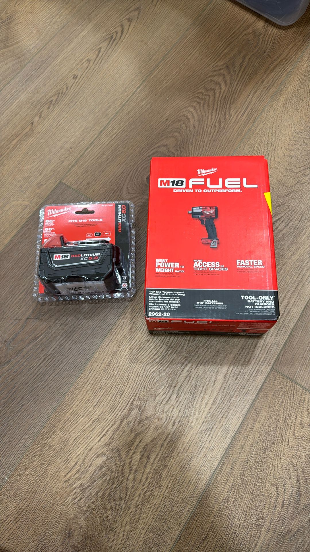 M18 Fuel Mid-torque Impact Wrench With 5.0 XC Battery