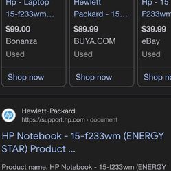 HP laptop With Specs As Pictured