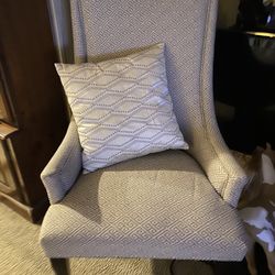 Nice Wingback Chair And Pillow