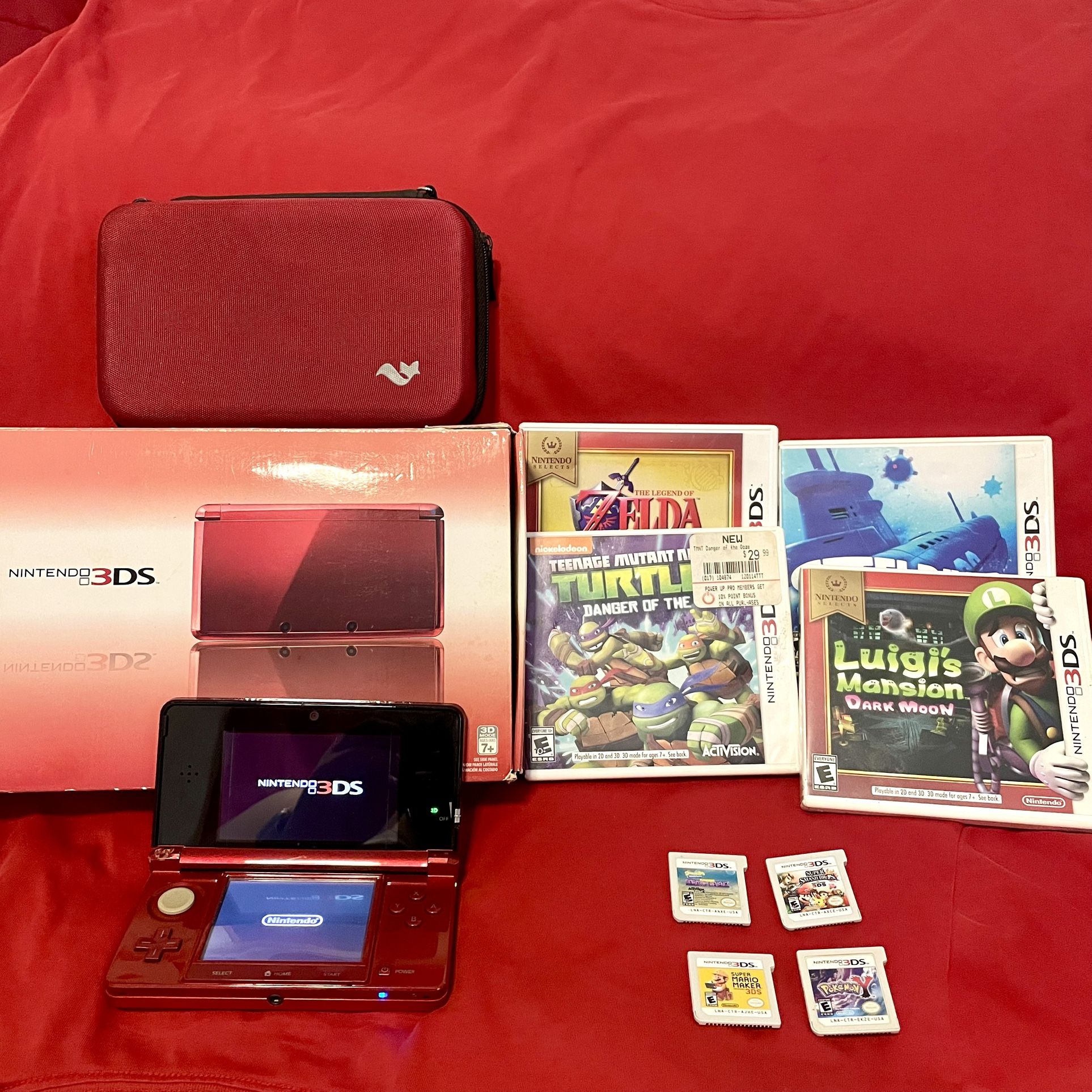 Nintendo 3ds ‘Fire Red’ Set