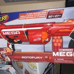 Nerf N Strike MEGA ROTOFURY SHOOTS 90 FEET RARE!!