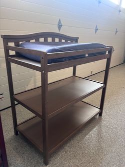 Wood Baby Changing Table with Pad