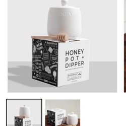 HONEY POT WITH DIPPER New In Box