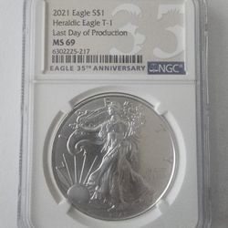 MS69 2021 Heraldic Eagle
Silver