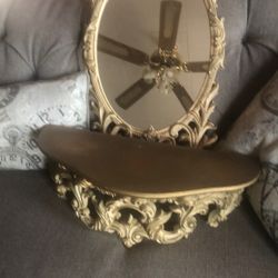 Antique mirror and Shelf