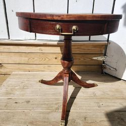 Mersman Vintage Mahogany Leather Top End Table