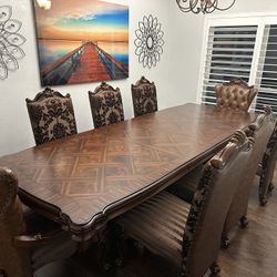Dining Table With Eight Chairs