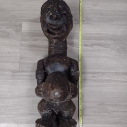 Vintage Large Hand carved African Statue 