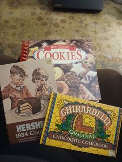 Lot of 3 Vintage Chocolate & Cookie Cookbooks