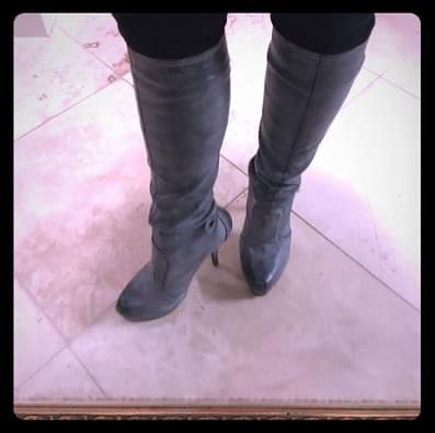Max Studio Gray tall sexy Boots size 8