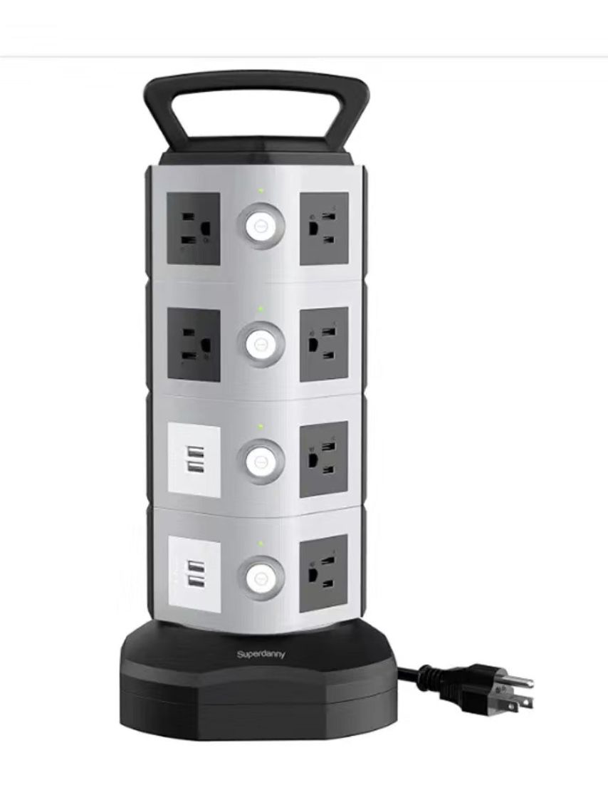 SUPERDANNY Surge Protector Power Strip Tower