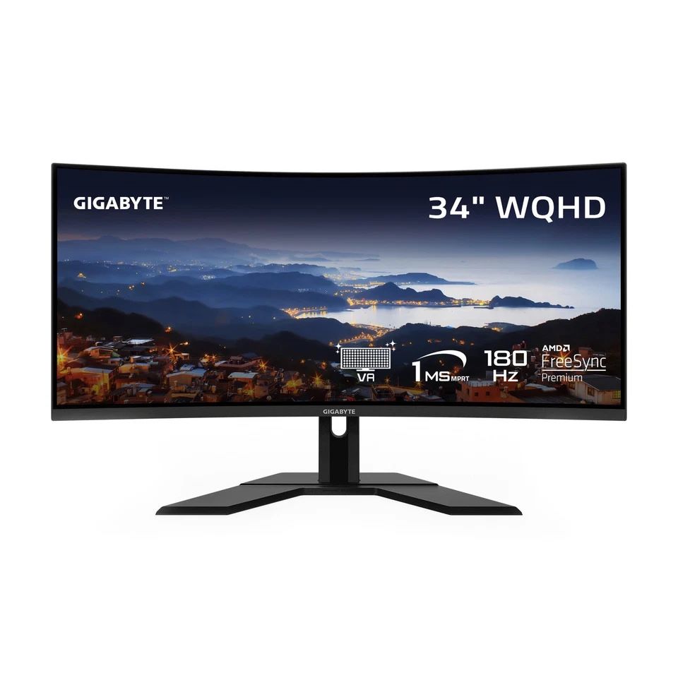 Gigabyte G34WQCP Pro Curved Gaming Monitor rev. 2.0 WQHD 180hz 1ms 1500R VA - New