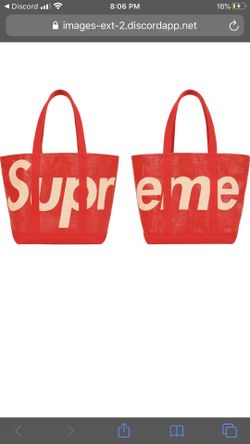 Supreme tote bag red