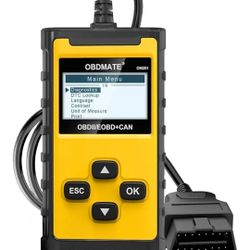 Car Scanner, OM201 Check Engine Code Reader OBDII Diagnostic Tool with Wireless Printing | Graphic Live Data| EVAP Test | DTC Lookup, Yellow