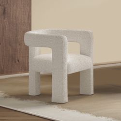Modern Beige Boucle Dining Chair - Free Delivery ✅ New Modern Dining Chair 