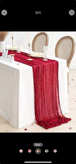 Burgundy Cheesecloth Table Runners