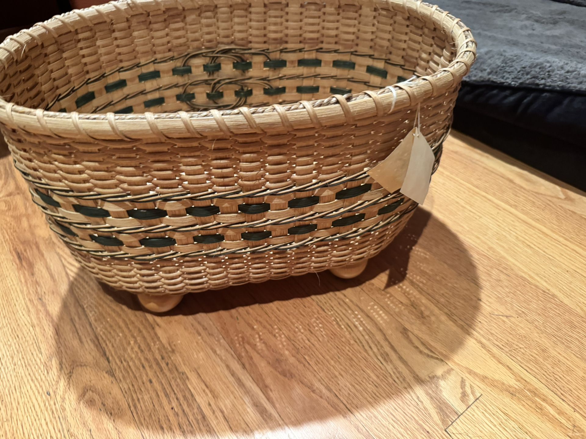 Handwoven Wicker / Rattan Basket (medium) By Local Artist