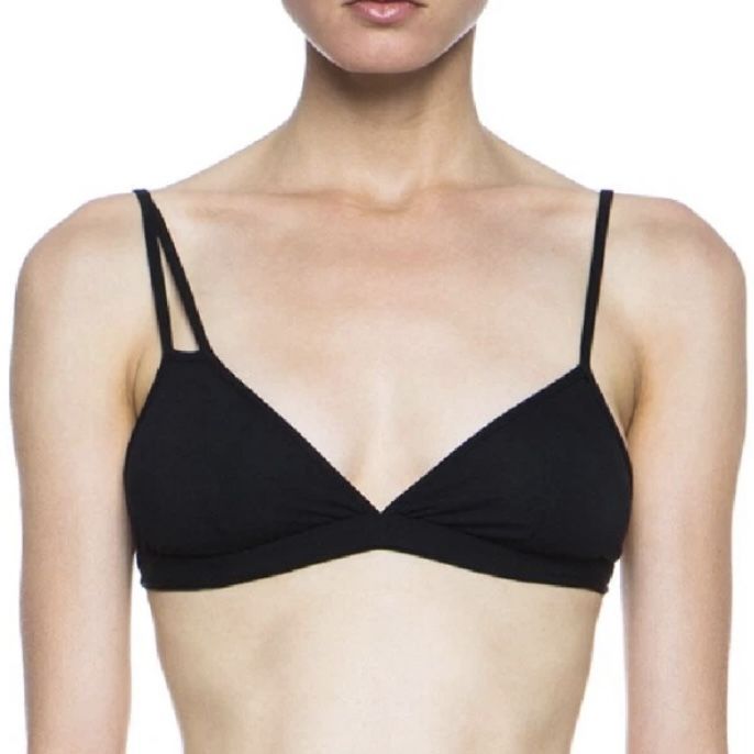 Helmut Lang micro modal asymmetrical triangle bra bralette size P XS