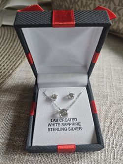 White Sapphire Sterling Silver Set