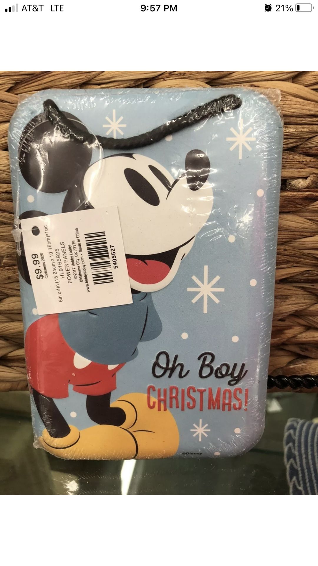 Disney Mickey Mouse Power Panels Oh Boy Christmas Ornaments Rare
