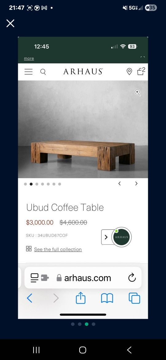 Ubud Coffee Table