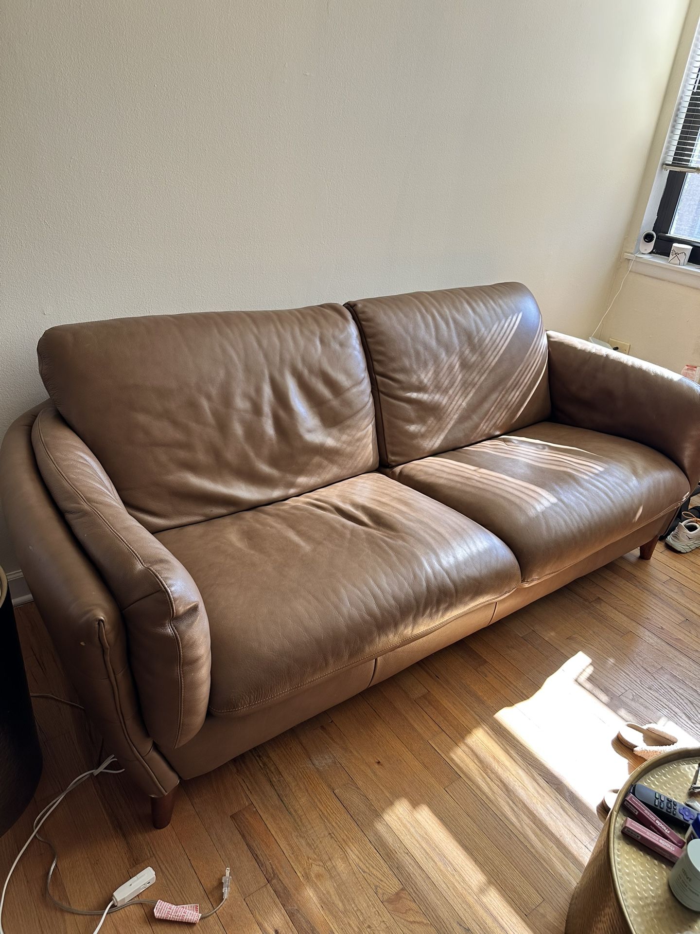 Brown Leather Couch