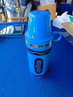 Brand new Crayola crayon insulated beverage container with cup
