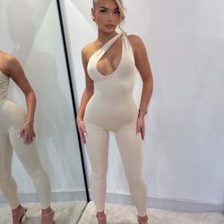 Nude Cut Out Jumpsuit 