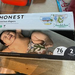 Unopened Honest Size 2 Diapers 