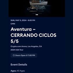 Aventura - Cerrando Ciclos 5/5 Tickets 