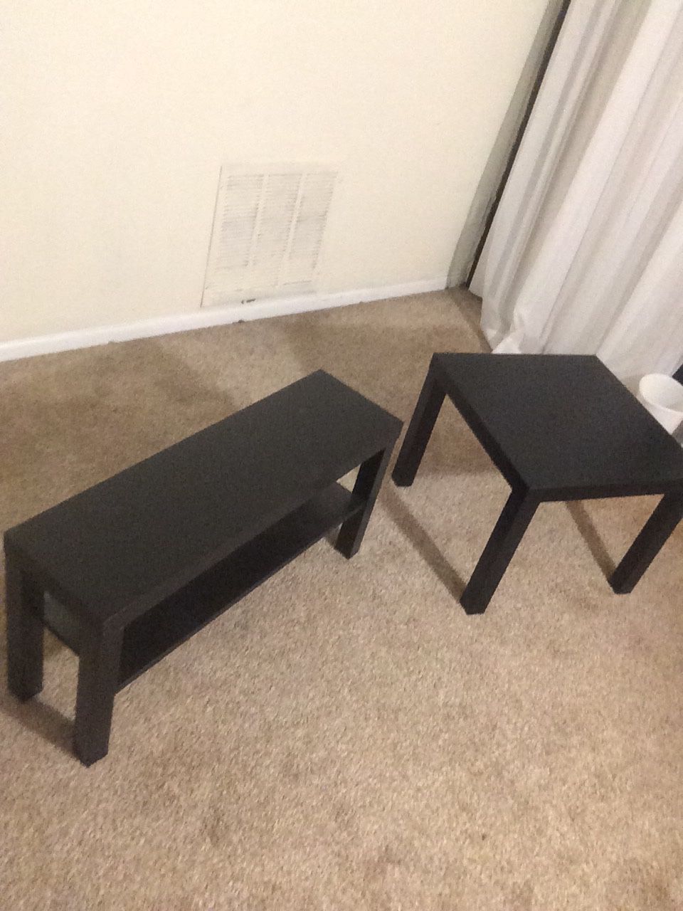 IKEA Coffee table and TV stand.