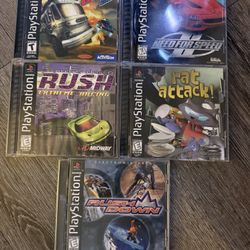 PlayStation 1 Bundle, 5 Games PS1, CIB