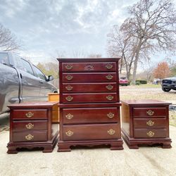 Chest Of Drawers & 2 End Tables 