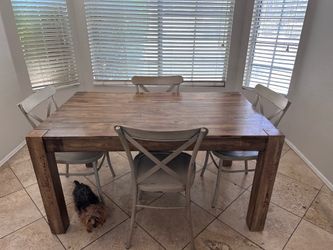 Dining table and chairs