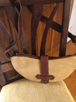 Eric Javits straw/leather bag