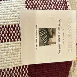 NEW! Woven Buffalo Check Rug 