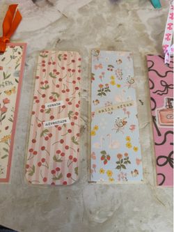 Handmade laminated bookmarks