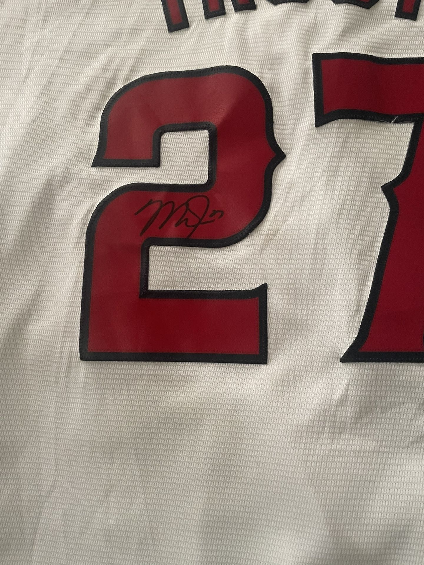 mike trout autographed jersey