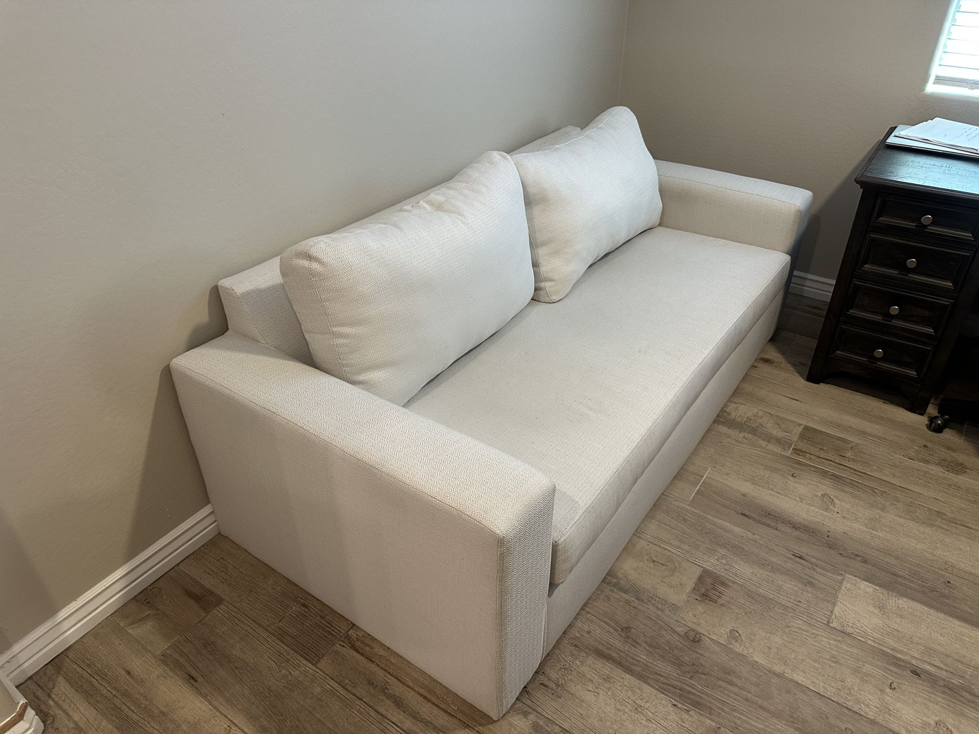 White Sofa - Pull Out Bed